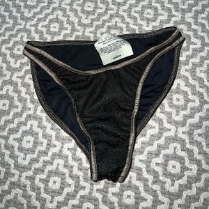 Elysiian Black Sparkly Bikini Bottoms